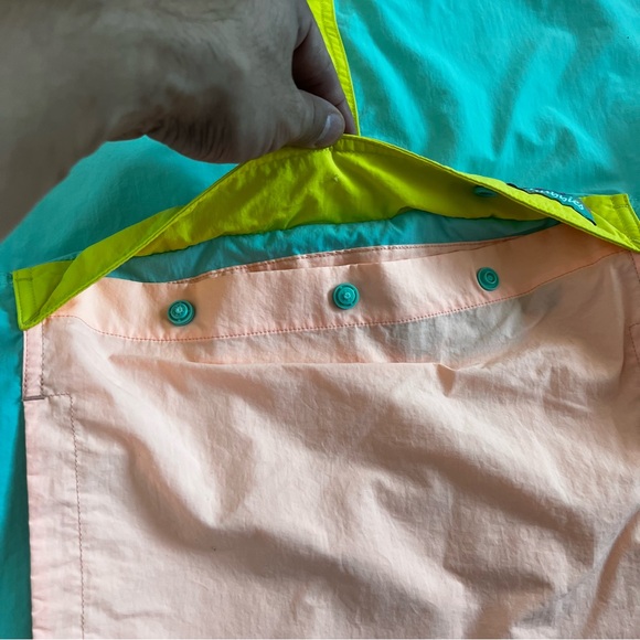 Chubbs Chubbies Men’s Blue/Pink Reversible Windbreaker/Fleece Half Zip Pullover - Picture 7 of 13